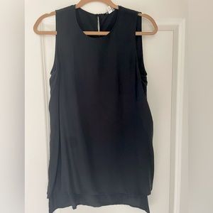 Eileen Fisher Black Silk Layering Tank Size Small